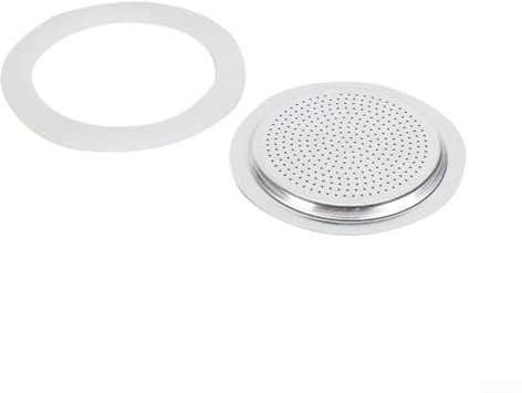 Yuanpgky Guarnizione in silicone flessibile, guarnizione di ricambio in silicone per caffettiere espresso e moka, design morbido e flessibile (2 tazze + setaccio)