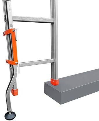 Pied Réglable pour Échelle – Support Stable et Sécurisé | Hauteur Ajustable jusqu'à 27 cm pour Sols Irréguliers - Béquille de rallonge pour échelle avec pied amovible