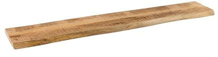 SAM Wandregal Amanda, Mangoholz massiv & rau/Natur, Holzregal/Steckboard mit Baumkante, 100x20 cm Regal