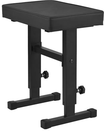 HUIOP Piano Bench Adjustable Stool 4-Gear Adjustable Height with Comfortable Padded Cushion for Musicians Student Home School Stage Music Keyboard Bench Stable H-Frame