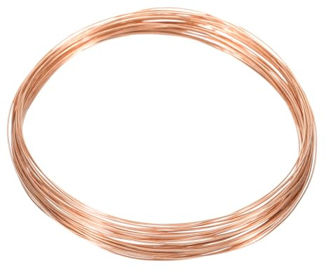 sourcing map 0.5mm/24 Gauge Copper Wires for Craft,1 Roll 10m (Rose Gold) | Jewelry Making Tarnish Resistant Beading Wires for Jewelry Making Supplies