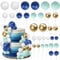30 Pack Mini Balloon Cake Topper Colorful Blue Balls Cake Pick Decorations Mix Size Faux Balls DIY Cake Insert Decorations for Baby Shower Wedding Bridal Shower Birthday Party Cake Decorations