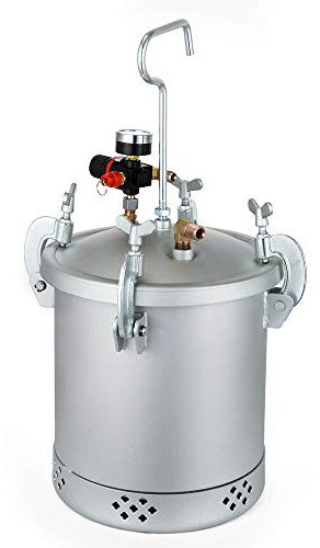 10L Druckbehälter Farbbehälter Sprühfarbe Drucktopf mit 3.0 mm Düse Air Paint Drucktank mit Barometer Einfach zu justieren für Innen-und Außenprojekte Farbspritzpistole