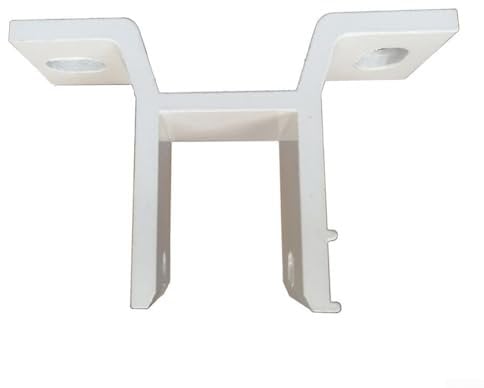 Support de fixation mural pour store rétractable en alliage d'aluminium blanc 12,8 x 8,1 cm Installation facile Stabilité structurelle