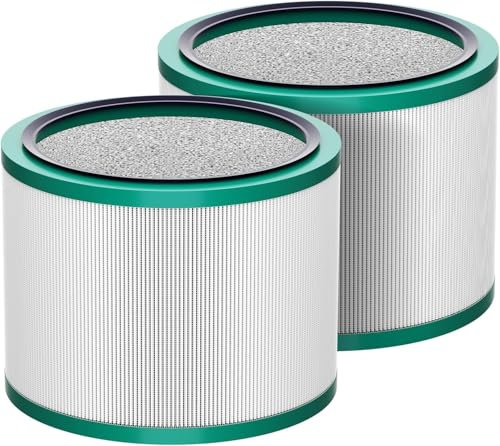 PINREK 2-Pack TP01 H13 True HEPA Replacement Filter for Dyson TP01 TP02 TP03 AM11 BP01 Tower Air Purifier, 3-Stage Activated Carbon Pure Air for Dust Allergens Odors, Replaces #968125-03