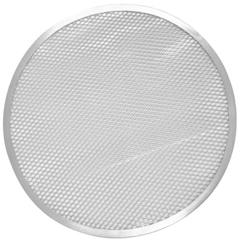 Vogue Pizza Screen Aluminium, 355 mm 14 Inches | Ensures crisp, evenly baked bases by allowing air to circulate freely beneath dough in busy commercial ovens.