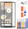 ERYNK Für Google Pixel 6A Display Glas Frontglas Reparatur Replacement Set [mit OCA Kleber] [No LCD Screen] 6.1 Zoll with Werkzeugsatz