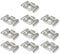 Avejjbaey 10 Pcs Edelstahl Doppelstangen Zaun Anhang Schmetterlingsklemmen Für Schienen Zaun Montageholzpfosten Edelstahlzaun Faltener