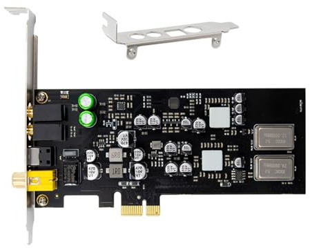 Kfwfuaee Computer-PCIe-Soundkarte mit Frontpanel-Steckern, unterstützt SPDIF PCM 1000 Mbps Datenübertragung durch optische Koaxiale, optische Koaxiale, Koaxial-Digitalkarte