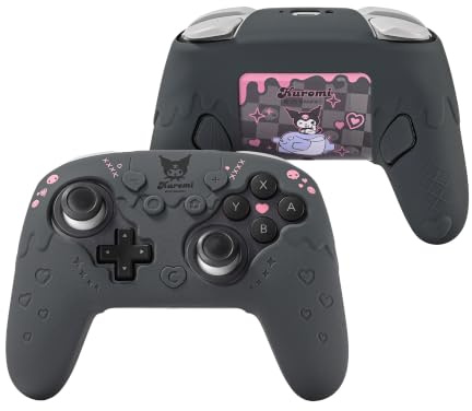 Kuitmor Silikon-Hüllen-Set für Switch 2 Pro Controller, antirutschende weiche Schutzhülle für Switch Pro Controller – Schwarz