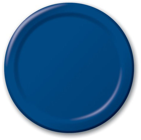 Creative Converting Touch of Color 24 Count Paper Banquet Plates, Navy