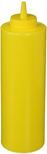 Winco 6-Piece Squeeze Bottles, 24-Ounce, Yellow