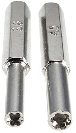iMinker 3,8mm + 4.5mm acier tournevis Sécurité Bit Set Tool (5cm de longueur) Ouvert pour NES SNES N64 Super Nintendo 64 GameBoy et GameCube Systems (1 jeu)