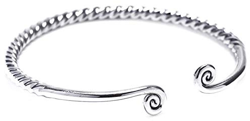 Damen Armreif SIRA Ø 5.4 cm Celtic Lebens-Spiralen Armschmuck 925 Sterlingsilber
