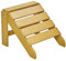 NEG Design Adirondack Fußbank MARCY täuschend echte Holzoptik, wetterfest, UV- und farbbeständig gelb