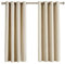 Rose Home Fashion Verdunkelungsvorhang mit Ösen, 2 Stücke Vorhang Blickdicht 175 x 140 cm (H x B), Vorhänge Blickdicht, Blickdichter Vorhang, Vorhang Verdunkelung für Schlafzimmer Wohnzimmer, Beige