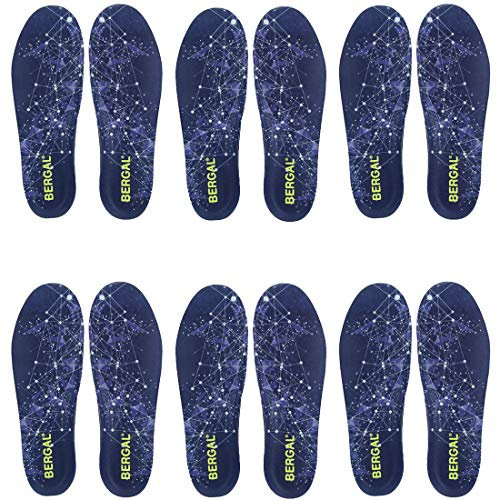 Bergal Einlegesohle Fußbett Sneaker GelMotion 3 Gr. 36-47 Unisex 6er Pack, Schuhspanner:42/43