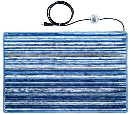 Chenille Blau 50x75cm Beheizbarer Teppich mobile Fußbodenheizung Infrarot