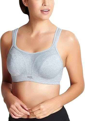 Panache Women's Underwire Sports Bra,Grey Marl,38FF