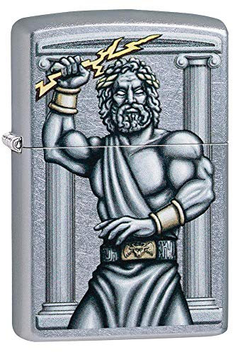 ZIPPO - Zeus Design - Street Chrome, Color Image - Sturmfeuerzeug, befüllbar, in hochwertiger Geschenkbox