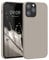 kwmobile Handyhülle für iPhone 12 Hülle/iPhone 12 Pro Hülle - Silikon Handy Case - weiche Oberfläche - kabelloses Laden - Taupe