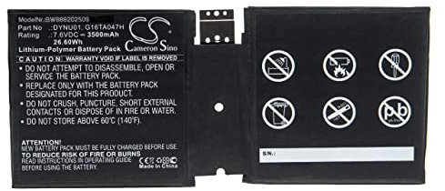 vhbw batteria compatibile con Microsoft Surface 1927, Go 2 tablet (3500mAh, 7,6V, Li-Poly)