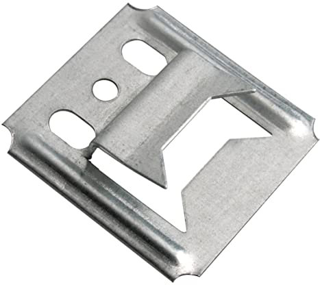 Alberts 351090 Clip à lambris | Zingué | 8 x 4 mm | 250er Set Pince, Gris