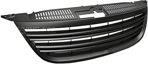 Frontgrill kompatibel mit Volkswagen Tiguan 2007 2008 2009 2010 2011 Front Central Grill Sport GV-252 Kühlergrill Sport Schwarz Matt