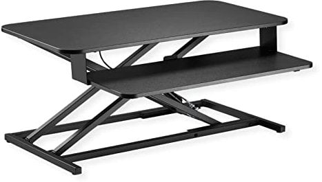 VALUE Höhenverstellbarer Schreibtischaufsatz, 800 x 400 mm, schwarz