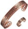 YINOX keltisches magnetisches Kupfer-Armband-Ring-Set geeignet für Arthritis-Schmuck, Herren und Damen, Kupfer-Armband, Gesundheit CPB-0915 CPR-0915