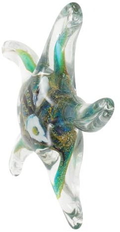 IMIKEYA Wohnkultur Glas Figur Handmade Murano Stil Glas Skulptur Sammlerstücke Hand Geblasene Kunst Glas Meer Tiere Life Nautical Home Decor Blau