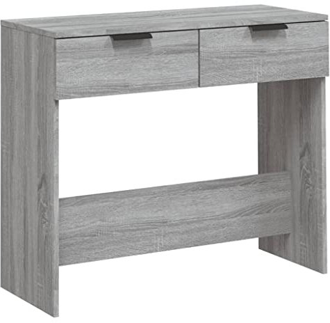 vidaXL Table Console Table d'Appoint Meuble d'Entrée Table sous Miroir Meuble de Couloir Intérieur Sonoma Gris 90x36x75 cm Bois d'Ingénierie