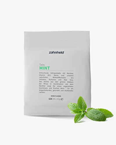 Zahnheld Zahnputztabs Mint, Tabs OHNE Fluorid (1 Tüte (125 Tabs))