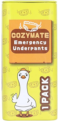 COZYMATE Emergency Underpants Gag Gifts Travel Out Instant Underwear White | Travel Out Funny White Elephant Gift Exchange for Men Women Adults, Compact Emergency Novelty Gift