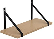 AKKE Hängeregal Gino Wandregal Kinderzimmer Küche Wohnzimmer Badezimmer Loft Büro Regale für Wände Regalbrett für Wand-Deko Küchenregal Moderne Wandboard Bücherregal Wand Eiche Hell 80x20 cm