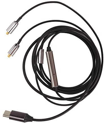 USB C zu MMCX Kopfhörerkabel mit Mikrofon und Steuereinheit, Typ C zu MMCX Kopfhörerkabel mit Sauerstofffreiem Kupferkern, Ersatz für SE215 315 535 846