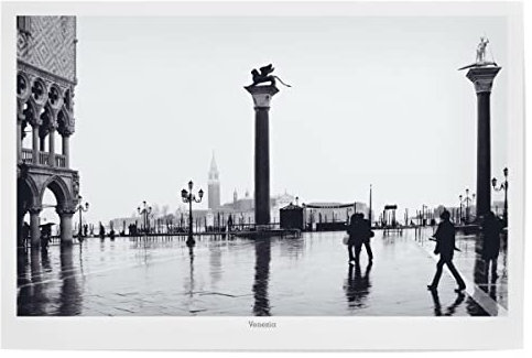 artboxONE Poster 30x20 cm Reise Venedig in Schwarz-Weiß hochwertiger Design Kunstdruck - Bild venedig alt Italia