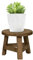 madera para plantas interior, taburete madera pequeño, taburete alto, soporte multifunción para macetas, diseño refuerzo, 3 puntos apoyo para jardinería, decoración ior,