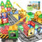 Kinderspiele Magnetische Bausteine Straßenset mit ausfahrbarem Magnetkran, Stadt Bauspielzeug für Kleinkinder Vorschulspielzeug Alter 4-6 5-7, Geschenke für Jungen Mädchen ab 3 Jahren Kinderspielzeug