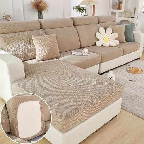 Twaynorb Sofa Hero Covers, Slip Covers for Sofas/Couches, Soothing Home Sofa Covers Washable, Magic Sofa Covers for 2/3 Cushion Couch (A-Light Brown,Large Single Seat Cover)