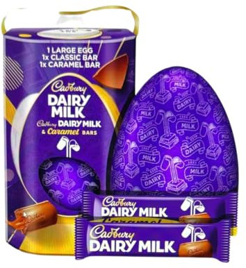 Cadbury Caramel Egg 2024 - Luxury Dairy Milk Large Caramel Egg 245g - Tasty Treat for Women, Men and Kids this Easter