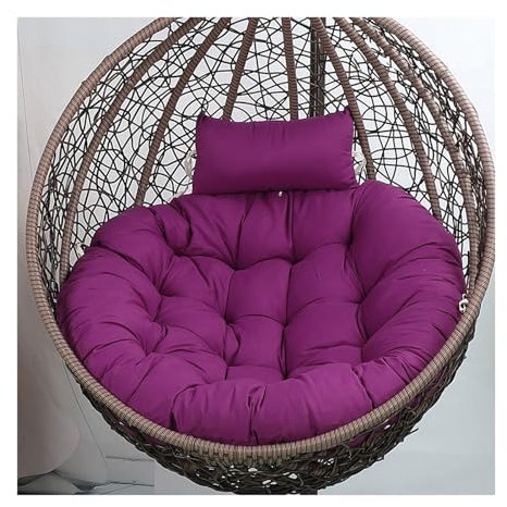 Yahbrra Kissen für Hängesessel Outdoor, Hängekorb Kissen, Ersatzpolster für Hängesessel, Sitzkissen Polster für Hängesessel (Color : Dark Purple, Size : 105size (Diameter: 90cm))