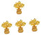 Cabilock 4 Stück Citrin Geldbaum Chinesische Dekoration Kleiner Geldbaum Geldbaum Basteln Glücksbaumschmuck Goldener Geldbaum Tischdekoration Goldene Geldstatue Chinesischer
