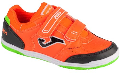 Joma Top Flex Jr 2408 IN TPJW2408INV, Boy Indoor Football Trainers, Orange, 30 EU