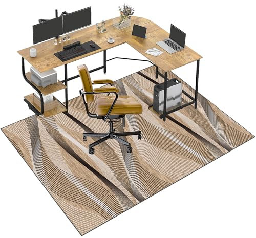 EYKWKB Tapis de Chaise Gaming Antidérapant, Tapis de Sol Bureau, Protège Parquet Chaise roulettes, Tapis de Chaise pour Sol en Bois Dur, Tapis Gamer Sol, Tapis de Protection de Sol 100 x 140 cm