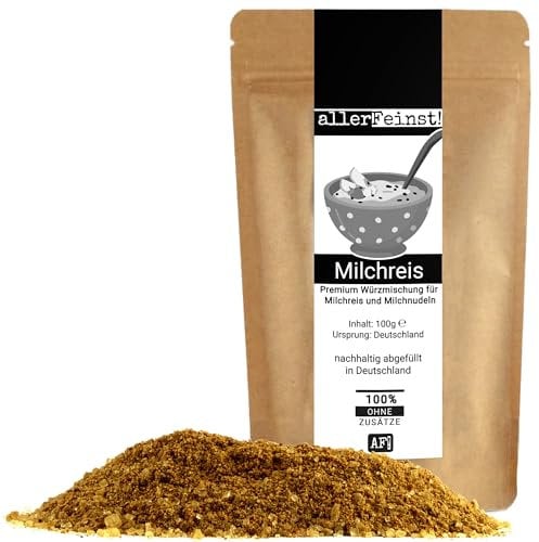 allerFeinst! - Milchreisgewürz - Premium Würzmischung für Milchreis, Milchnudeln, Pfannekuchen und mehr, 1er Pack (1 x 100g)