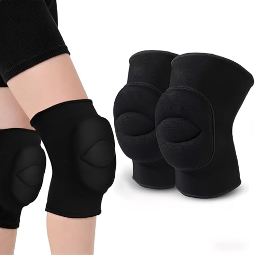 Esshogo 1 Paio Ginocchiere Pallavolo Danza Spugna, Ginocchiera Morbida, Sostegno Del Ginocchio Manica Elastica, Imbottite Per Ginocchiere Protettive, Ginocchiere, Ginocchiere elastiche traspiranti
