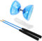 Generisch 1 Satz Doppelköpfiges Diabolo Campingspielzeug Für Kinderspiele Automatisch Jonglieren Puzzle Pool-Spiele Mini Trick Outdoor- Gadgets Blue Weiches Gummi
