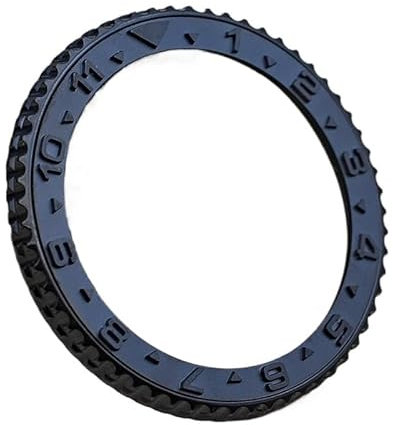 Hyuwdai 41 mm x 32 mm Lünette Doppelzahnrad Ring Uhrengehäuse Felgen Stahlring kompatibel SKX007 SKX009 SKX011 Edelstahl-Lünette (S5)