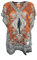 Kaftan Court Oriental Style Tunique Boubou Africaine Robe Cours ete djellaba Femme Boheme Caftan (FR/ES, Alpha/Lettres, Taille Unique, Taille Normale, Taille Normale, Orange)